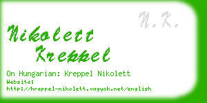 nikolett kreppel business card